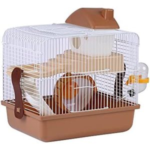 Hamsterkooi - Hamster kooi - Hamster bodembedekking - 30,2 x 22 x 29 cm - Bruin