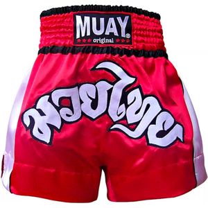 Muay Thai Short - rood/wit XL