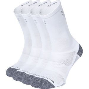 DOUBLE PACK BERLIN Enkelhoge Hardloopsokken - Antibacterieel - Wit - Maat 39-41