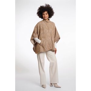 Rino&Pelle dames cape - Rosanna cape - Bruine print