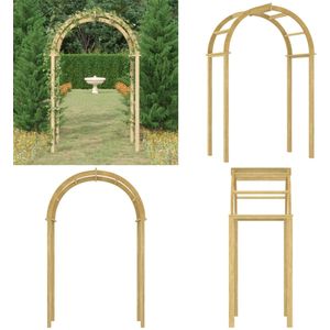 vidaXL Boog 141x97x243 cm geïmpregneerd massief grenenhout - Boog - Bogen - Houten Boog - Tuinboog