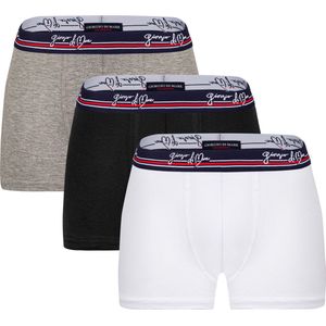 Giorgio Di Mare Boxer - Boxershort Multipack 3 Pack - Onderbroek Mannen - Ondergoed - 95% Katoen Heren Zwart-Wit-Grijs - S