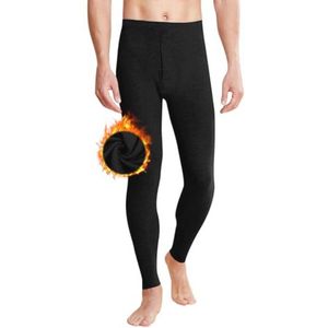 Lange thermische onderbroek voor heren, fleece winterondergoed