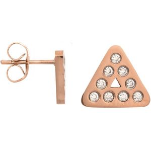 iXXXi-Jewelry-Design Triangle-Rosé goud-dames-Oorbellen-One size