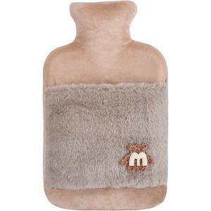 Warmwaterkruik 2L met zachte hoes voor pijnverlichting en wintercomfort