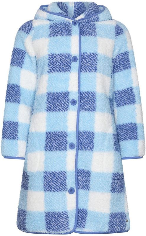 Rebelle - Frozen Sky - Badjas - Blauw/Wit - Fleece - Geruit
