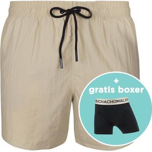 Muchachomalo jongens rits zwemshort basic beige - 146/152