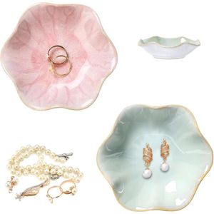 Bloemvormige sieradenschaal - veelzijdig en decoratief - 1 stuk - keramisch