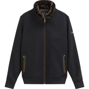 Bugatti - Cardigan - Katoenmix - Bontkraag - Ritssluiting