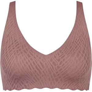 Sloggi Zero feel Soft Bra Bliss - Naadloze BH top - Kanten bralette met brede bandjes - M - Roze
