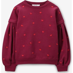 Sissy-Boy - Donkerrode Sweater - Hartjes - Katoen