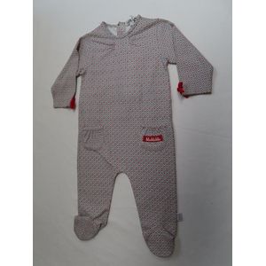 Pyjama - 1 delig - Meisje - Gijst /Wit / rood - 3 maand 62