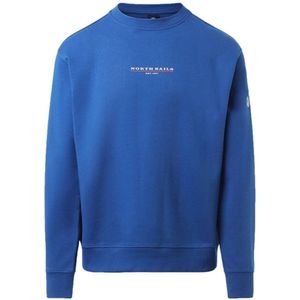Trui North Sails Men Crewneck Sweatshirt With Graphic Ocean Blue-XXL
