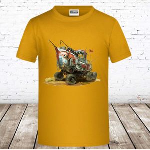 Oker geel shirt boot -Fruit of the Loom-146/152-t-shirts jongens