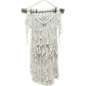 Macramé Wandkleed - Natuurlijke Overvloed - Beige - 70x40cm