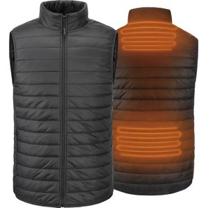 Verwarmde mouwloze vest - Regular Fit Voor Mannen - Rapid battery technologie - zwart