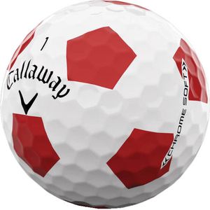 Callaway Chrome Soft Truvis Golfballen 2022 - Wit Rood - 12 Stuks