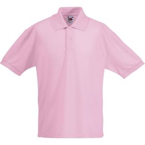 Fruit Of The Loom Kinder / Kinderen Unisex 65/35 Pique Polo Shirt (2 stuks) (Licht Roze) 7-8 jaar