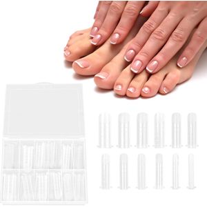 Polygel Toenail Sjablonen 120 Stuks - 12 Maten Herbruikbare Templates voor Nagelverlenging - Transparant