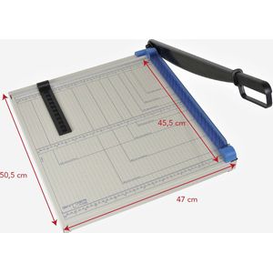 Papiersnijder A3 van metaal - papier snijmachine - snijdt tot 8 vellen tegelijk - 50,5 x 47 x 5 cm