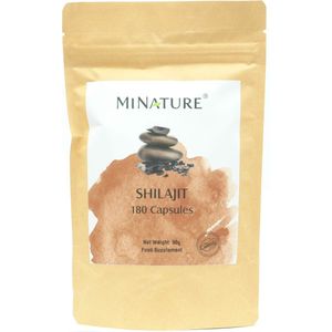Shilajit Capsules 180 stuks - 450mg Shilajit Poeder per Vegan Capsule - Mumijo, Asphaltum - 100% Plantaardig