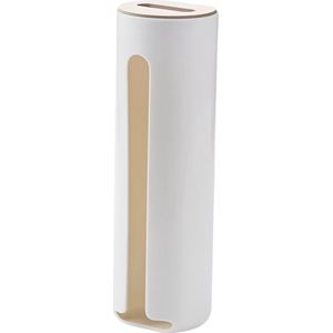 Unyqoos® Wandgemonteerde wattenschijfjeshouder met houten deksel voor badkamer