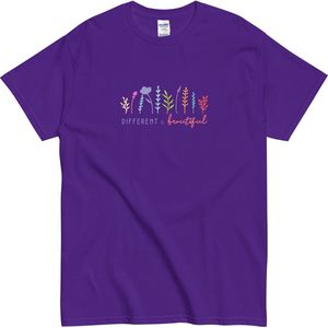 Positieve Quote T Shirt - Dames Heren - Origineel Cadeau Idee - Minimalistisch Design - Paars - XL