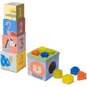 Taf Toys Stapelblokken Savannah Junior 14 Cm Karton 13-delig