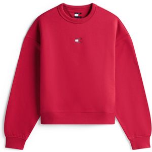 Tommy Jeans Trui Tjw Bxy Badge Crew E Dw0dw17325 Xjp Ruby Phubarb Dames Maat - XXS
