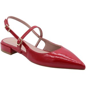 Scapa - Slingback Ballerina's - Rood - Leer