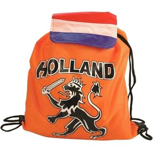Gymtas - Rugtas - Zwemtas - Holland Met Leeuw - 40 x 37 cm - Oranje