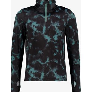 Mountain Peak kinder thermoshirt met rits zwart blauw - Maat 110