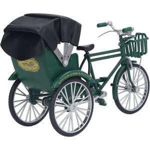 Riksja-model van Legeringsmateriaal - Compact en Schattig - met 3 Wielen voor Bar (Groente) .