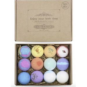 Nixnix® - Bath bombs 12 stuks - Badballen voor in Bad - 60g per stuk