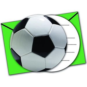 Procos Uitnodigingen Voetbal Papier Groen/wit 12 Delig