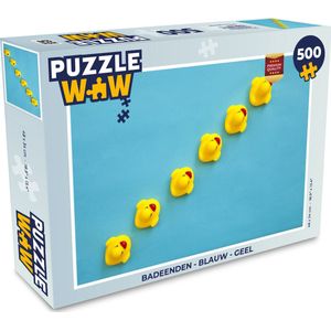 Puzzel Badeenden - Blauw - Geel - Legpuzzel - Puzzel 500 stukjes