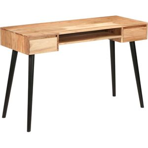 The Living Store Schrijftafel 118x45x76 cm massief acaciahout - Schrijftafel - Bureaus - Kantoormeubel - Hout Meubel - Acacia Tafel
