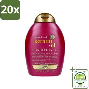20 x OGX - Anti-Breakage Keratin Oil - Conditioner - Verstevigend - Voor Ieder Haartype - 385 ml - Grootverpakking - Haarversterkend - Anti-breuk Conditioner - Keratine Conditioner - Arganolie Conditioner - Conditioner Voor Beschadigd Haar