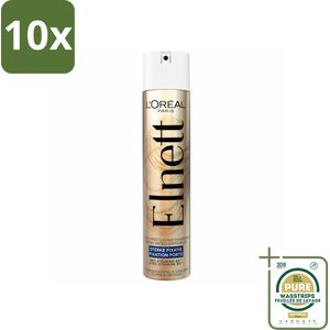 10 x L'Oréal Elnett Satin Haarlak Sterke Fixatie 300 ml - Grootverpakking - Haarspray - Haarspray Sterk Fixatie - Haarspray Satijnzacht - Haarspray Voor Blondines - Haarspray Voor Professionals