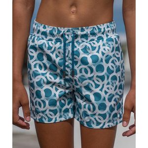 SEA'SONS - Zwembroek Jongens - Sneldrogend - Blauw - Cirkel - Maat 2/4
