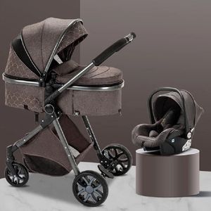 Coco® - Luxe Kinderwagen 3 in 1 - Chocolate brown - Opvouwbaar - Multifunctioneel - Afneembaar zitje