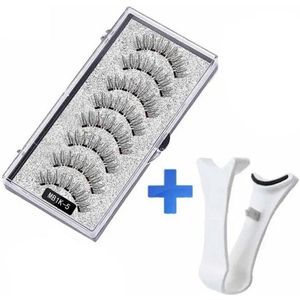 LuukyBB - 8 x Natuurlijke Magnetische Wimpers - Wimper met Applicator Nijptang - Zonder Eyeliner Magnetic Lashes - Glassylook Look - Geen Lijm - Waterproef Waterproof