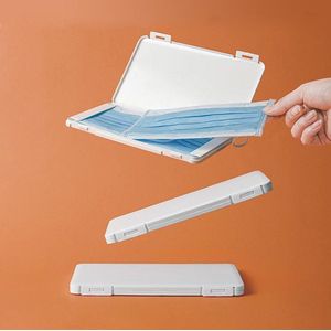 JOLTIA - Doosje voor mondmasker op te bergen - Mondmasker Opbergen - Mondkapje Opberger - Mondmasker houder - Corona Masker - Opbergdoos - Opbergetui - Opberg doos - Opbergtasje - Opberghoes - Opbergsysteem - Gelaatscherming - Opbergbakje - Wit