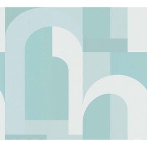 A.S. Création - Art Deco Vliesbehang - Mat Glad - Grijs - 10,05 m x 0,53 m