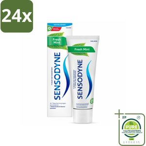 Sensodyne - Tandpasta - Fresh Mint - Frisse Adem - 75 ml - Voordeelverpakking - 24 stuks - Tandpasta - Gevoelige tanden