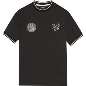 Lyle & Scott - Jongens t-shirt - Maat 7/8 - Jongens - ZWART -
