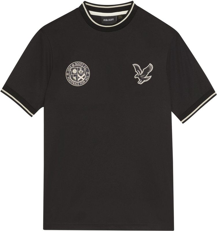Lyle & Scott - Jongens t-shirt - Maat 7/8 - Jongens - ZWART -