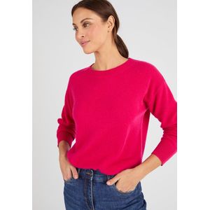 Damart - Trui van zuiver kasjmier met rond hals - Dames - Roze - XS