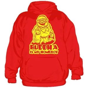 Hybris Buddha Is My Homeboy Hoodie SH-3-10692-H3-2 Red-S