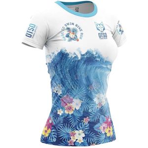 Otso Swim Bike Run Wave T-shirt Met Korte Mouwen Veelkleurig L Vrouw